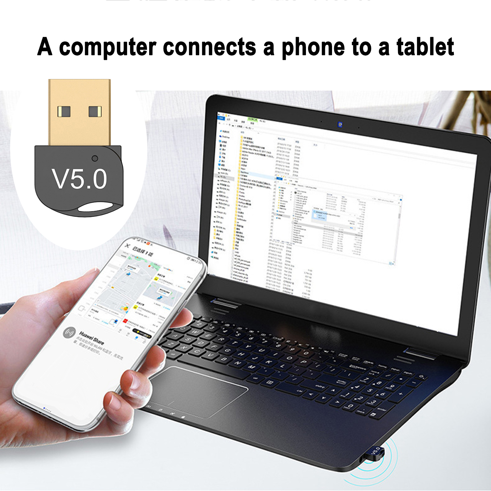 X52 USB Bluetooth Adapter for PC Windows 10/8/8.1 Computer Desktop Mouse Headset Headphone Game Controllers