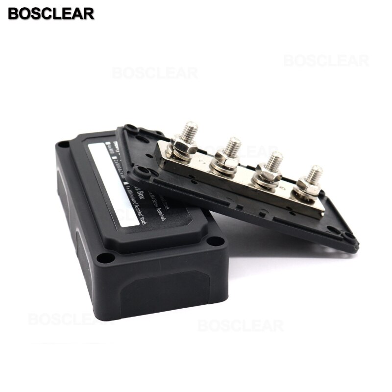 Heavy-Duty Module Bus-Bar Box Terminal Board 300A with 4 Terminal Studs Car Styling Highest amperage rated bus bar