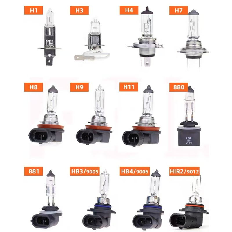 Lámpara halógena para coche H1 H4 H7 H11 luz alta y baja 9012 9005 9006 H9 H10 luz antiniebla H3 H8 12V55W bombilla de repuesto transparente 3200K