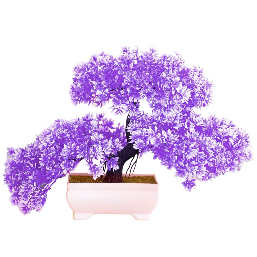 Artificial Tree Plant Bonsai Garden DIY Party Home Hotel Desktop Decor: Blue