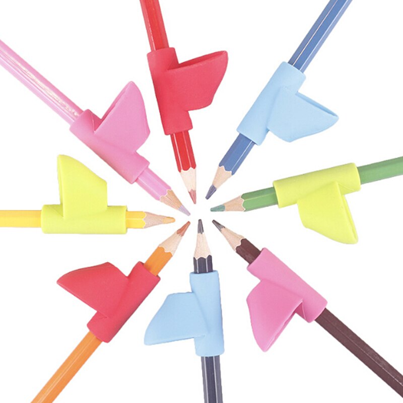 3pcs kids Learning Writing Tool Correction Device Silicone Writing Correction Tool Hold Pen Correction Stationery Set