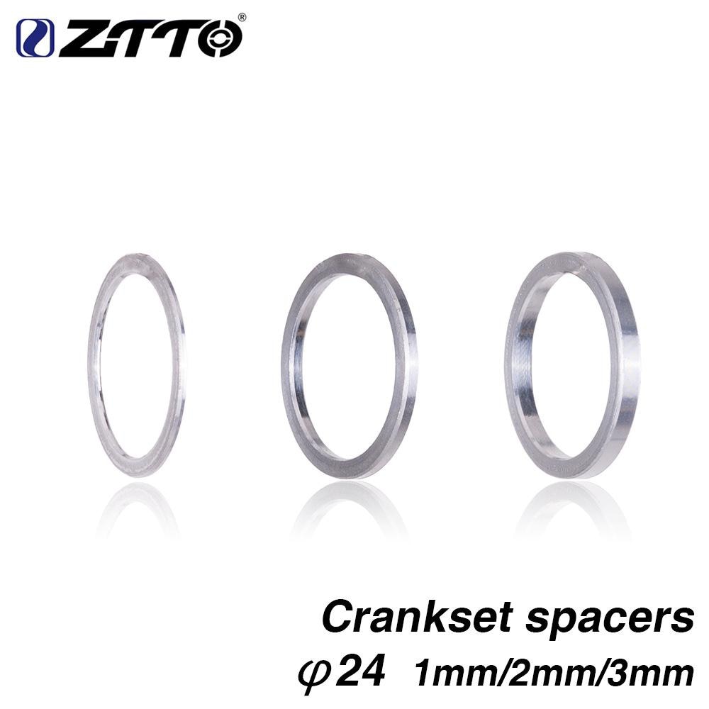 Fahrrad Tretlager Achse Unterlegscheibe Abstandshalter Adapter Auf Für MTB Rennrad BB Kurbel Abstandshalter 1/2/3mm Dicke 24mm Durchmesser
