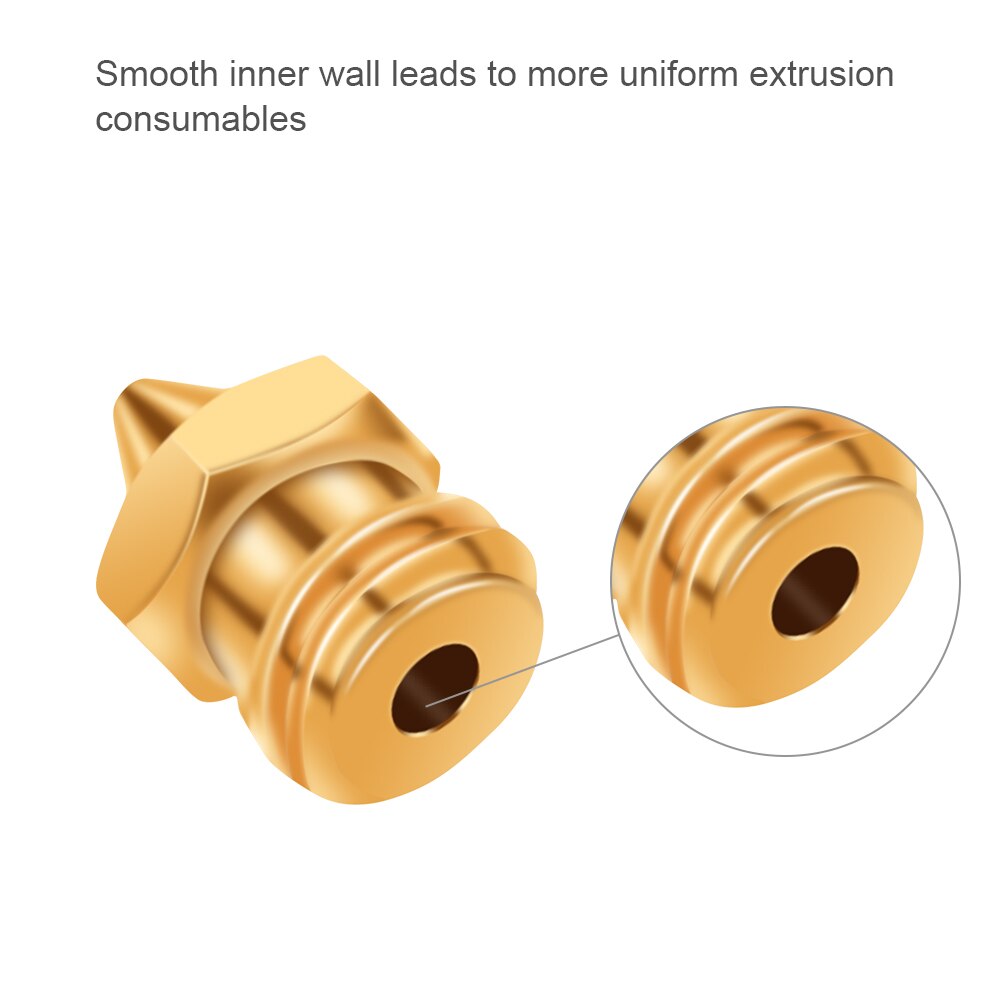 3 Stks/partij Messing Nozzle Hotend Extruderspuitstuk Printkop 0.4/0.6/0.8Mm 3D Printer Deel Voor Sovol SV02 Creality CR-X 3D Printer