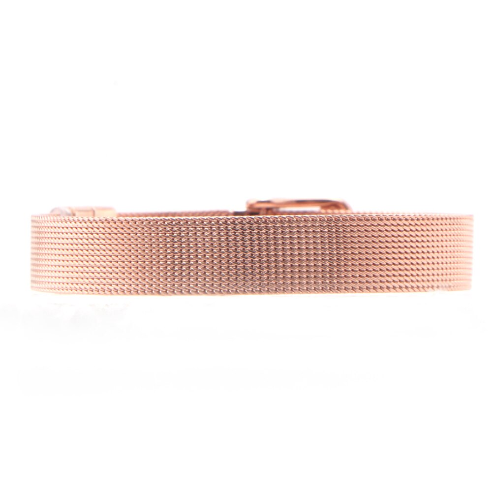 Stainless Steel Women Mesh Bracelet Brand Bracelet for Slide Charms DIY Bracelets Rose Gold Black: RGD