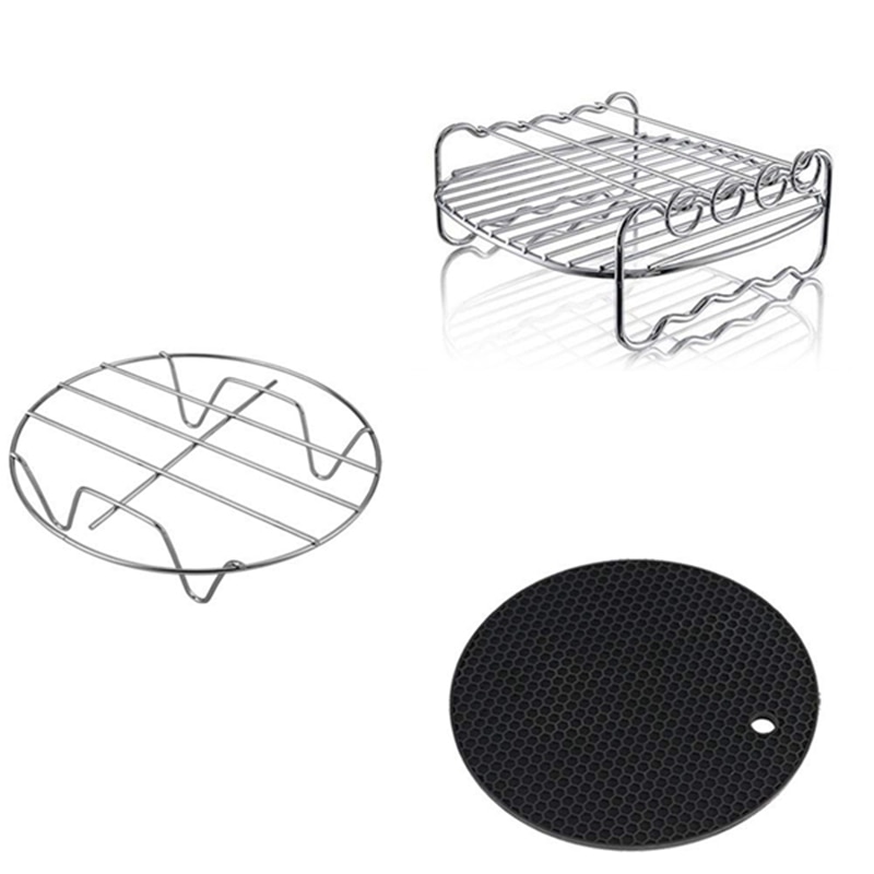 Top air fryer tarvikkeet, ilman rasvakeitin tarvikkeet ja ilma rasvakeittimen tarvikkeet sopivat kaikkiin 3.7qt-5.3qt-5.8qt, setti  of 5-7 tuuman