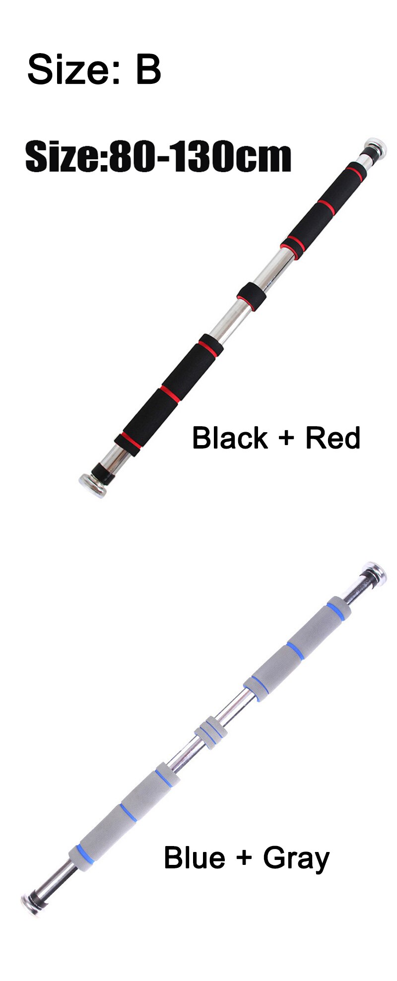 62-130cm Tür Horizontale Bars Einstellbar Übung Gym Kinn Up Pull Up Training Bar Sport Fitness Workout Ausrüstungen: Rot