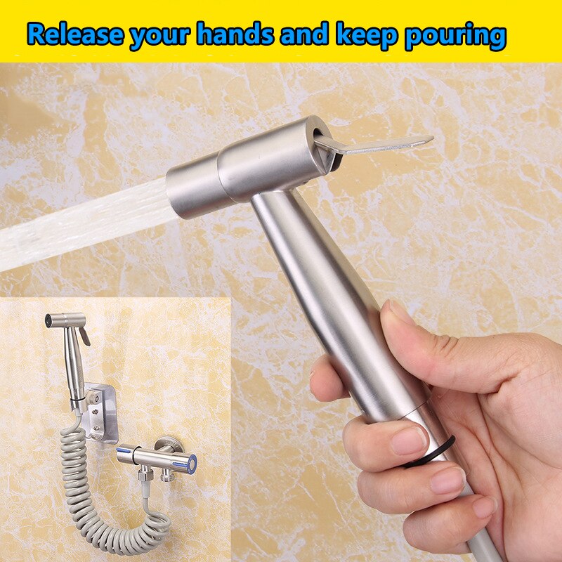 Handvat Douche Bidet Sproeier Set Kit Rvs Hand Bidet Kraan Voor Badkamer Handspuit Douchekop Zelfreinigende