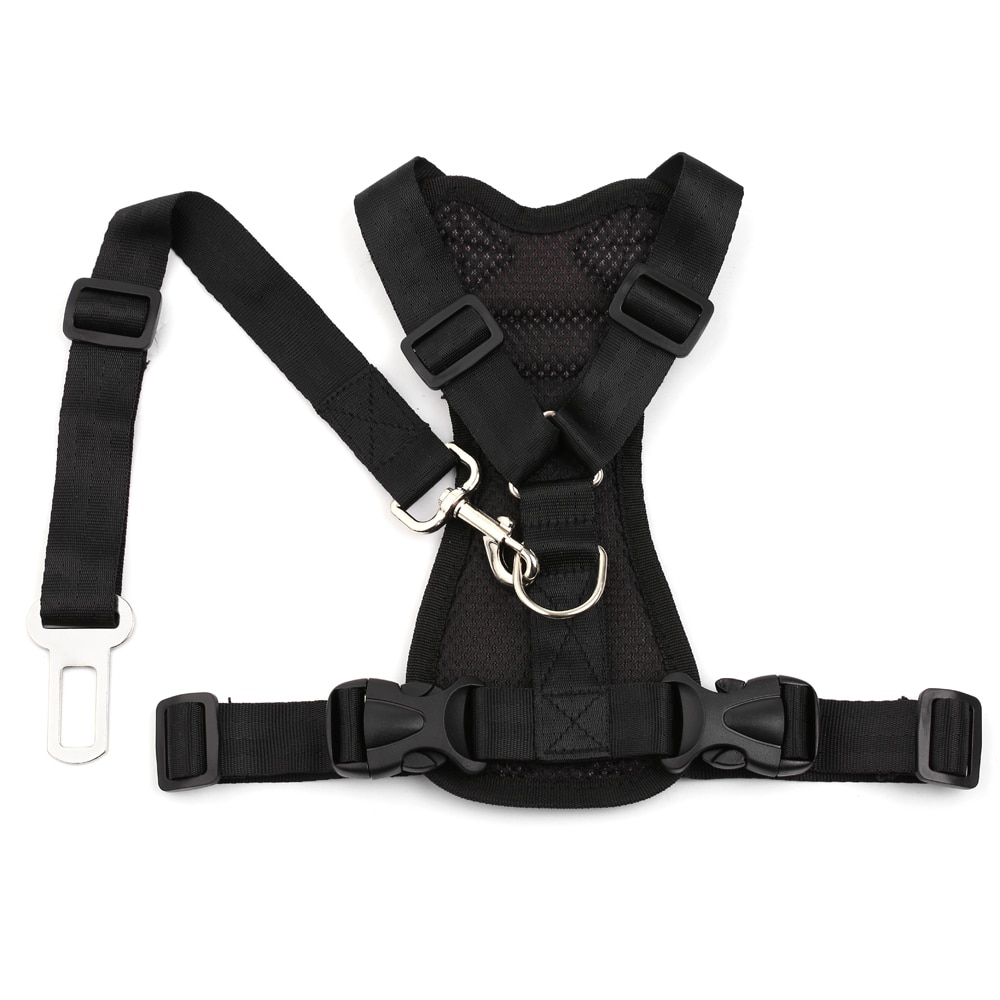 Dog Seat Belt Chest Harness Vest Harness Breathable Mesh Fabric Car Vehicle Safety Seat Belt for Pet Dog Cat Chest Vest Harness