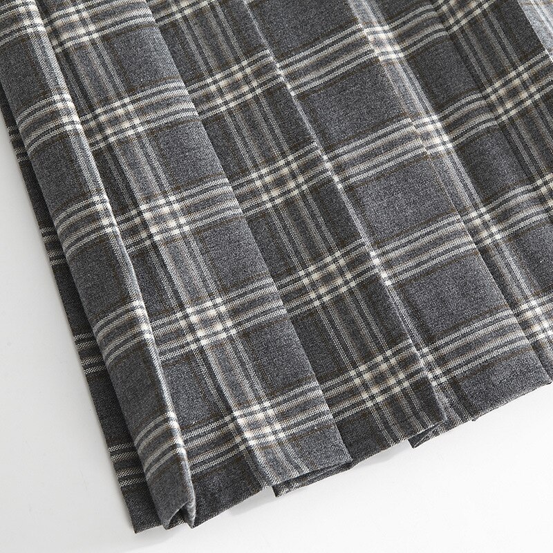 Pleated Skirt Japanese College Style JK Uniform Skirt Autumn Style Rock Gray Plaid Skirt Skirt