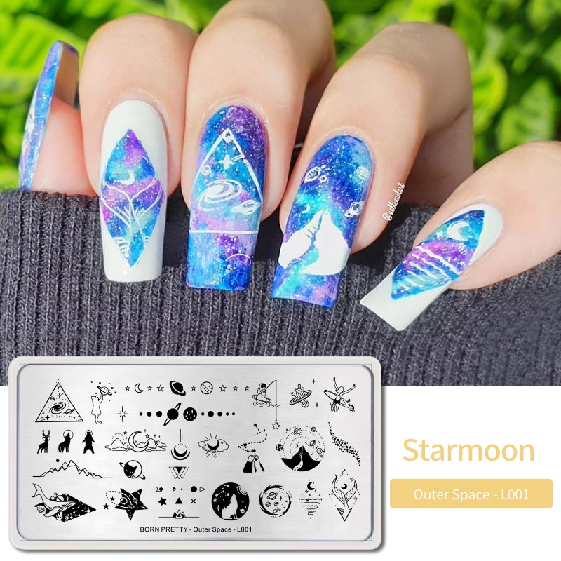 Né joli Nail Art estampage plaques timbre modèle marbre Texture motif Nail Art bricolage Image plaques outils d'impression: BP-O-L001
