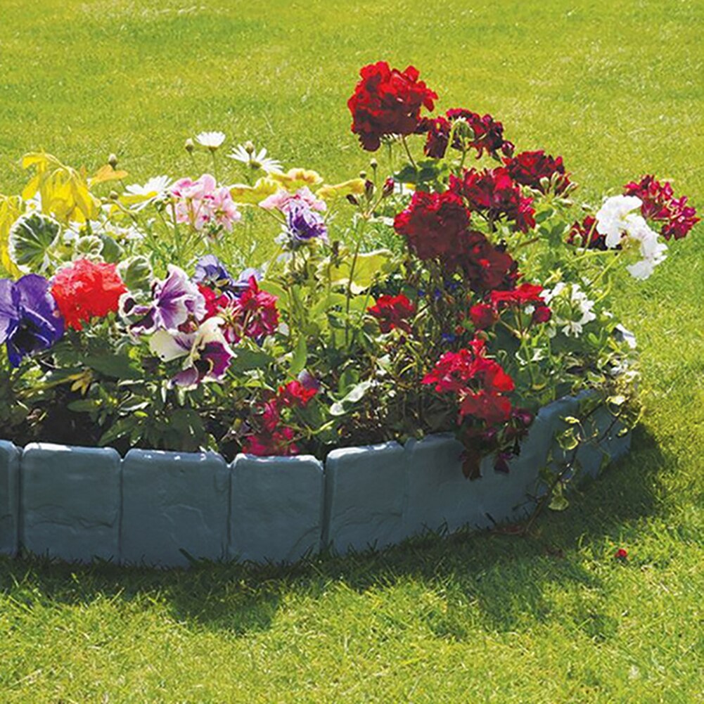 6Pcs Plastic Hek Gazon Gras Rand Tuin Plant Bloem Bed Grens Hek Decoratieve Hekken Gazons Tuin Decoratie