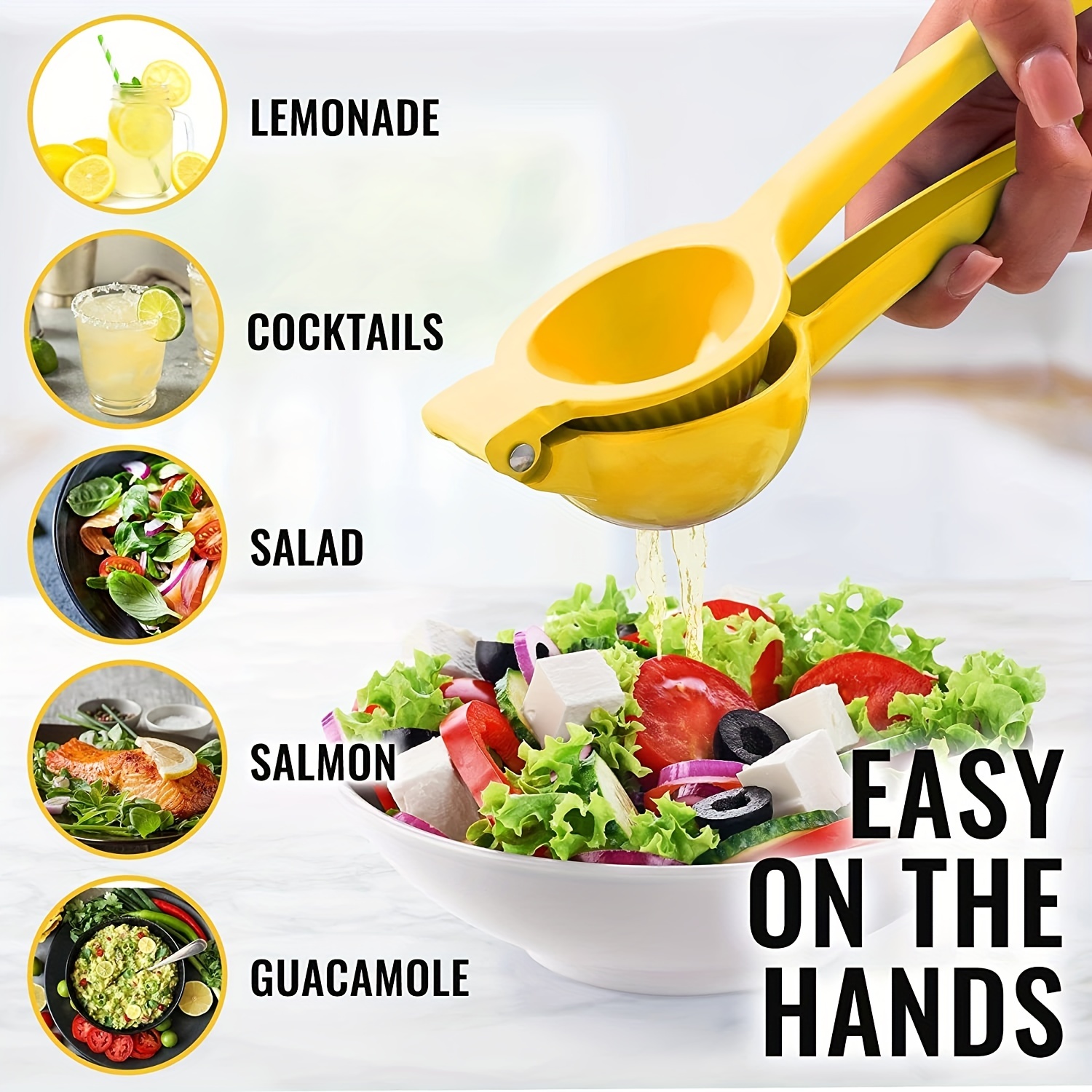 1pc Premium Metal Lemon Squeezer, Citrus Juicer, Manual Press For Extracting The Most Juice Possible
