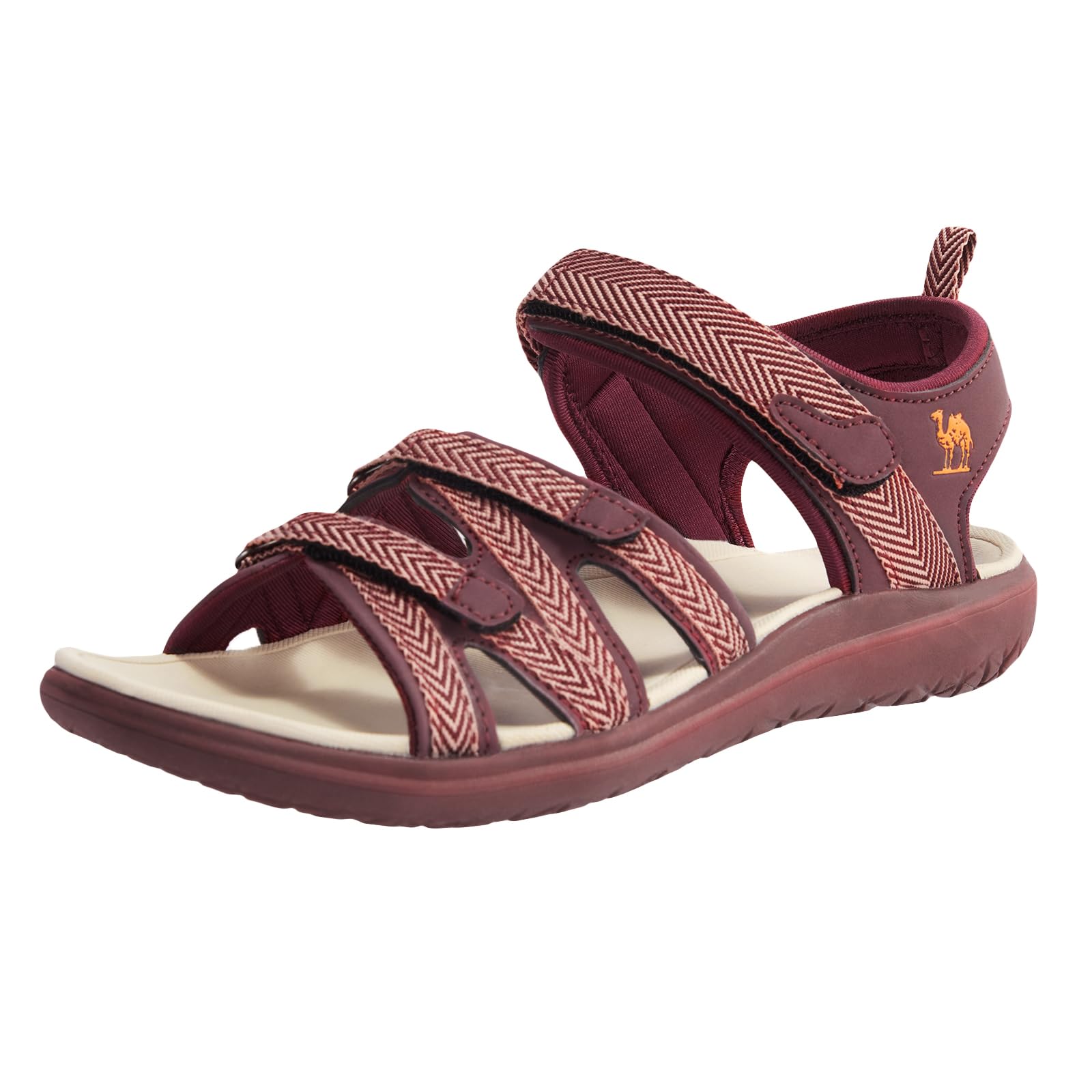 golden Kamel Wandersandalen für Damen, Riemchen-Wassersandale, bequeme, leichte wandern-Strandsandale für draussen-Sportreisen: Rosa verrotten / 42
