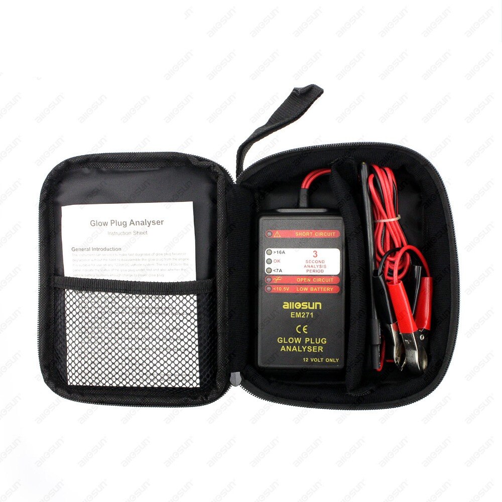 Car Engine Tester LED Display Automatic Glow Failure Car Repair Glow Plug Diagnostic Tool 12V Vehicle Engine System Analyser