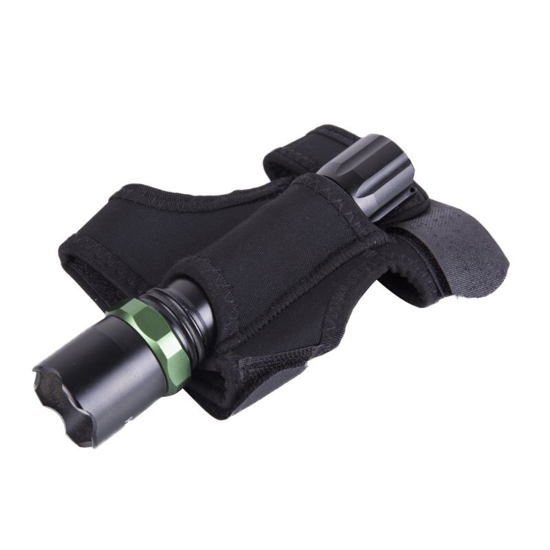 Underwater Scuba Diving Dive LED Torch Flashlight Holder Soft Black Neoprene Hand Arm Mount Wrist Strap Glove Hand Free