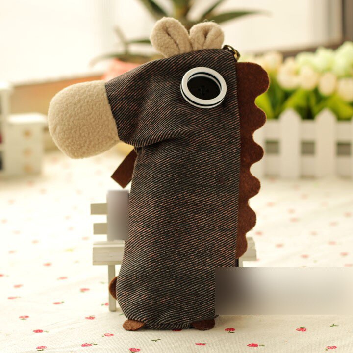 Dier Paard Etui voor School Jongens Creatieve Meisjes Potlood Tas opslag etui Leuke Kids Pen Pouch Met Rits