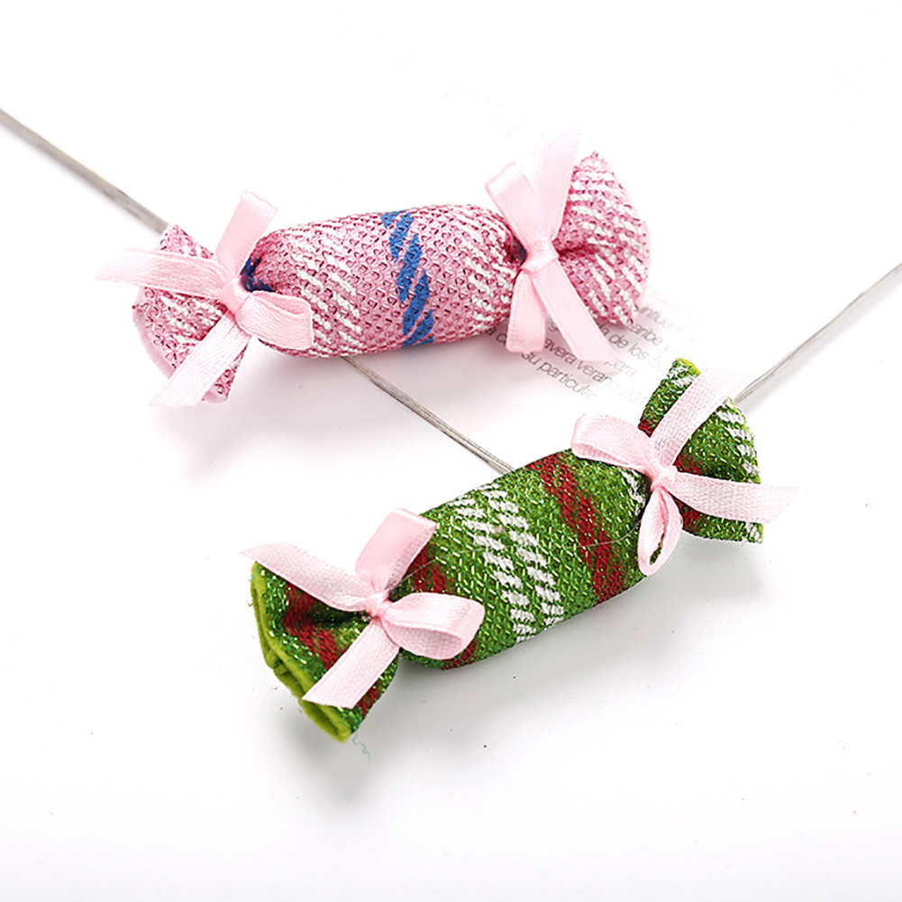 Cat Candy Toy Pet Cat Kitten Interactive Teaser Chew Scratch Christmas Candy Catnip Sachet Toy