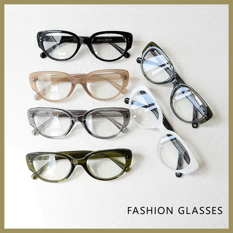 Gafas de miopía con acabado de ojo de gato de lujo, gafas graduadas Unisex para miopía, gafas antiluz azul con menos dioptrías