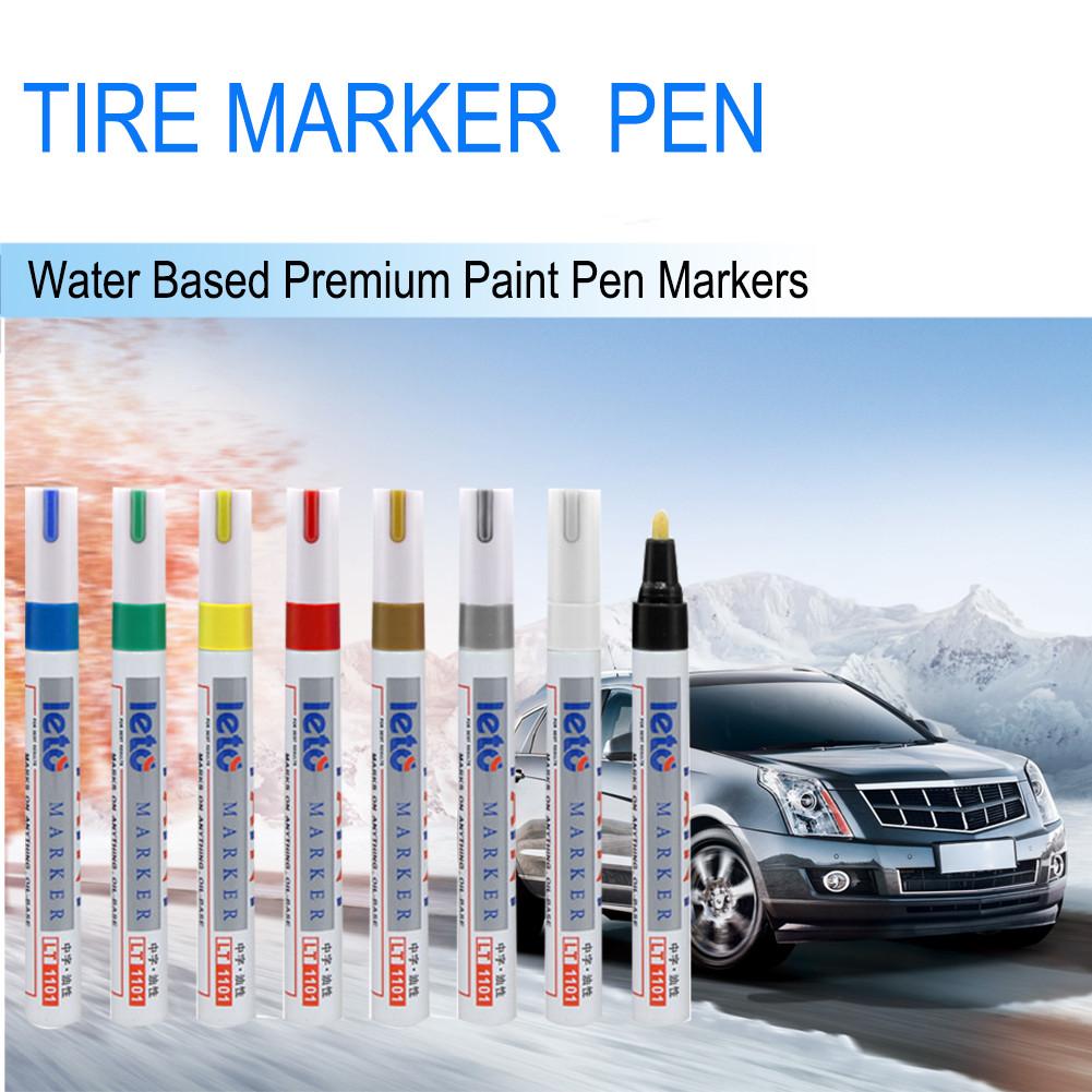 Stylos marqueurs de peinture pour pneus de voiture | 8 couleurs, stylo Permanent étanche pour voiture moto, bande de roulement en caoutchouc métal