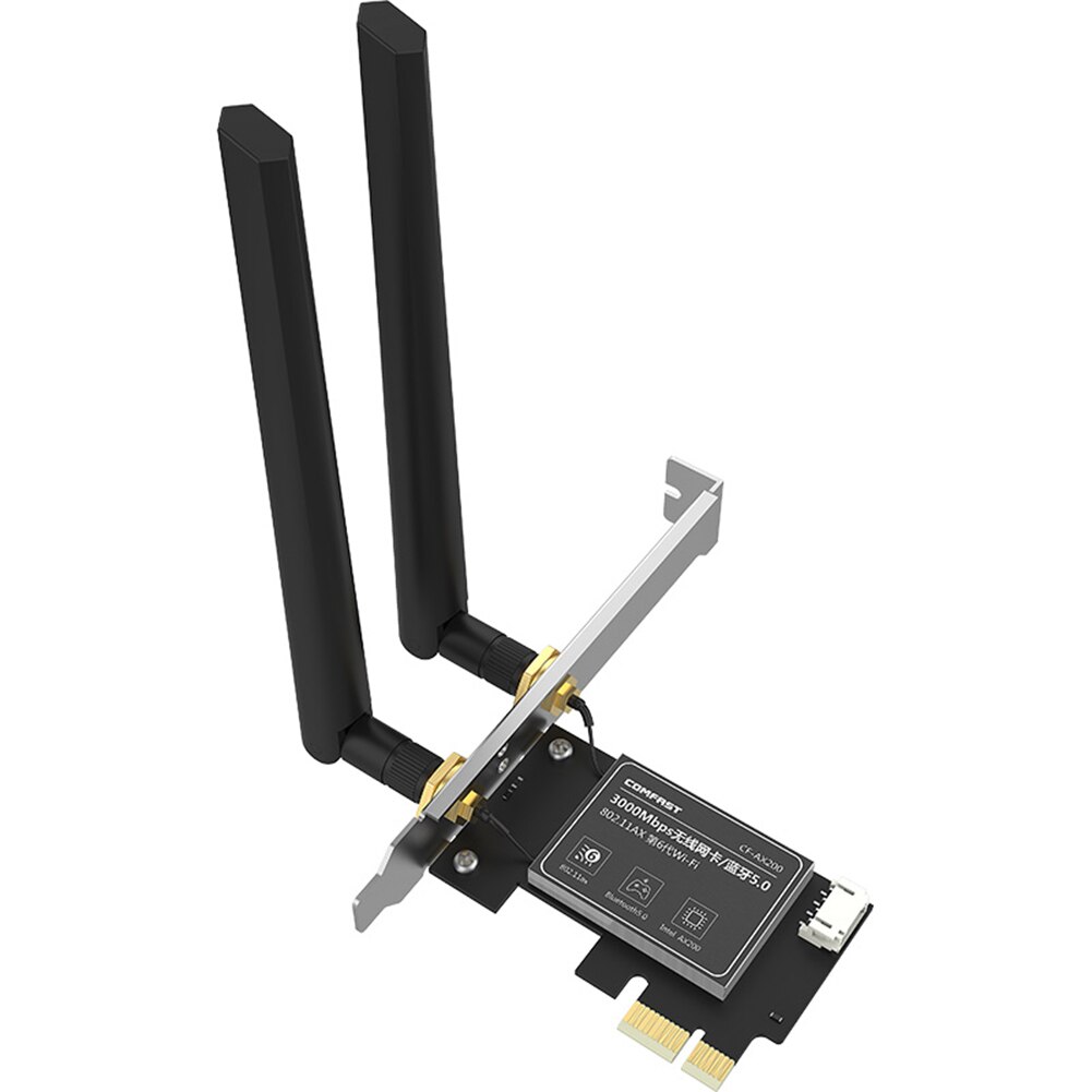 Comfast AX200 Pcie X1 Dual Band Draadloze Netwerkkaart 2.4Ghz 5Ghz Bluetooth Wifi Adapter Ontvanger Met Antenne