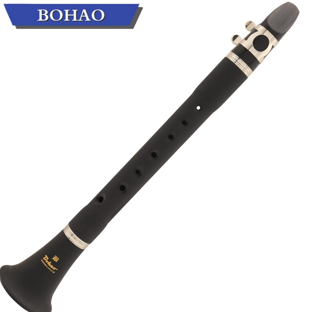 Sort e flad klarinet clarionet træblæser instrument med rengøringsklud fedt siv hård gummi krop blød pose