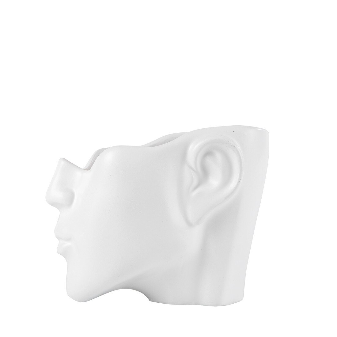 Half Gezicht Planter Hoofd Planter Gezicht Pot Bloempot Succulente Pot Hoofd Vaas Indoor Outdoor Hars Planter Moderne Home Decor: WHITE