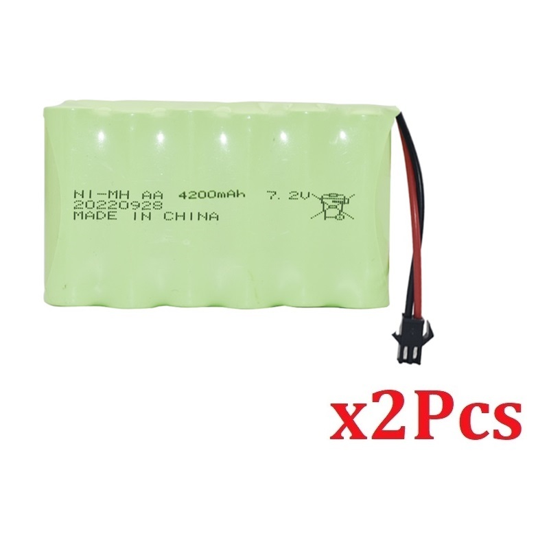 7.2v 4200mAh Nimh AA Bateria robić zabawek Rc Samochody Czołgi Roboty Pistolet Ulepszony 3000mah Akumulator robić łodzi Rc 7.2V Akumulator: czarny