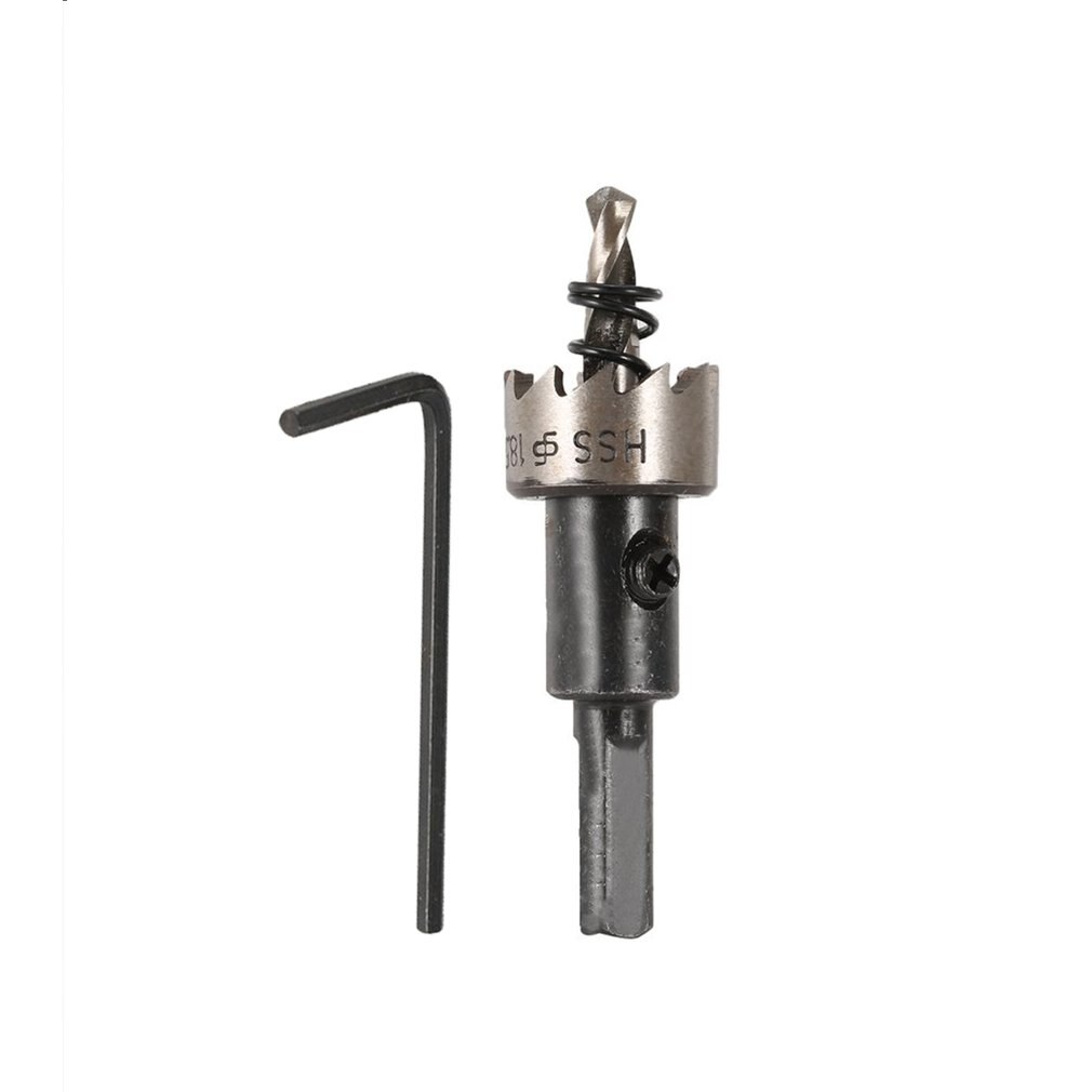 18.5MM Carbide Tip HSS Drill Stainless Steel Hole Saw Metal Wood Drilling Tool Hole Cut Tool For Installing Locks: Default Title