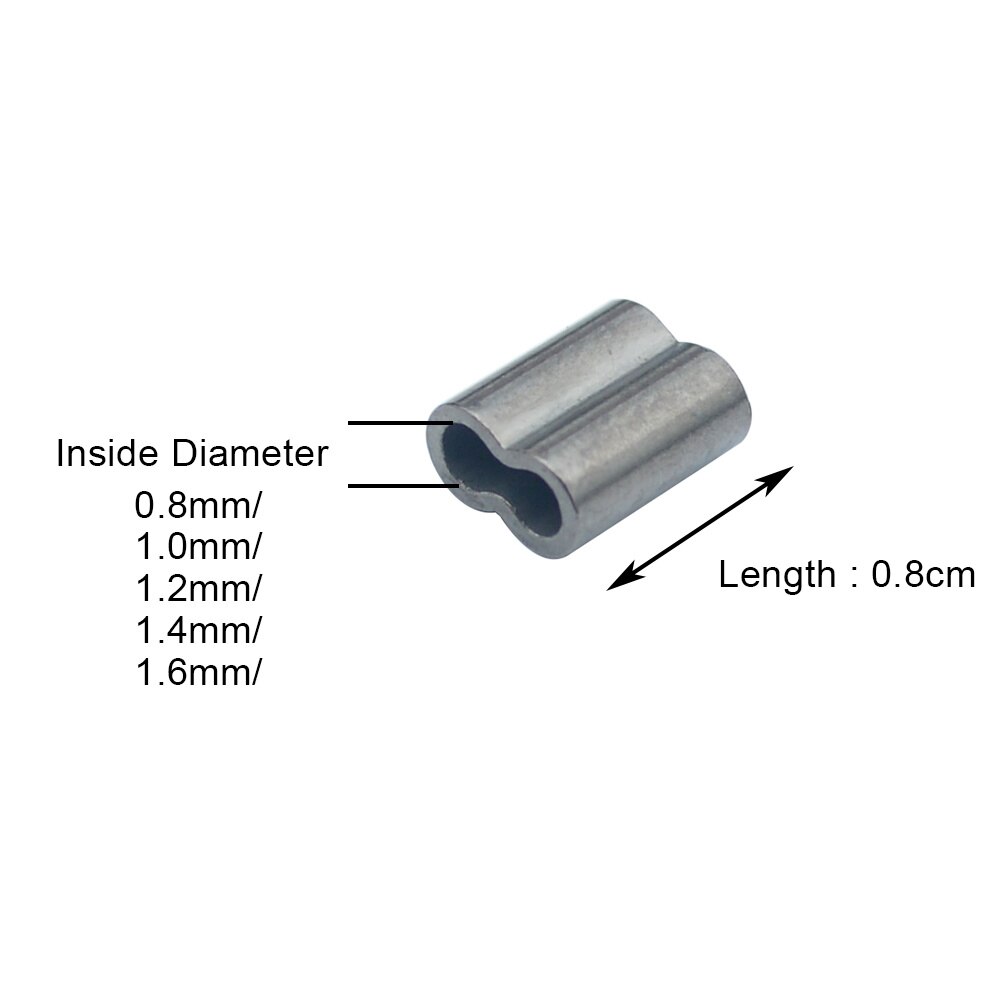 Fishing Crimp Sleeves 100pcs Copper Double Round Fishing Line Crimping Tube Wire Crimp Connector