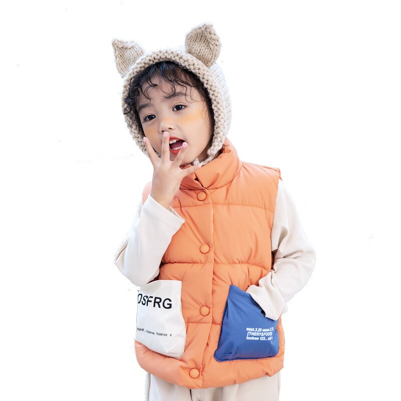Meisjes jongens casual wintervest baby kinderen warm vest bovenkleding