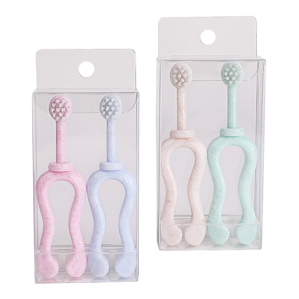 1 einstellen 4Stck U-bilden Kleinkind Baby Ausbildung Zahnbürsten für Baby von 0-3 Jahre alt