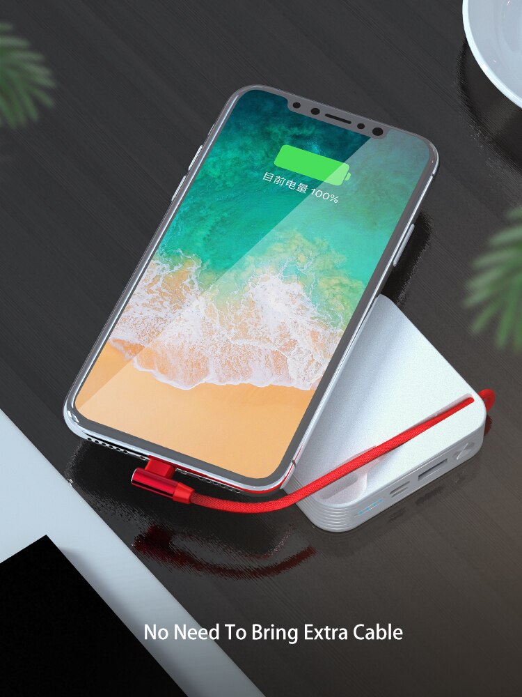 Batterie externe Portable mince Powerbank 10000 mah batterie externe Micro / Type C batterie universelle rapide pour téléphone Portable