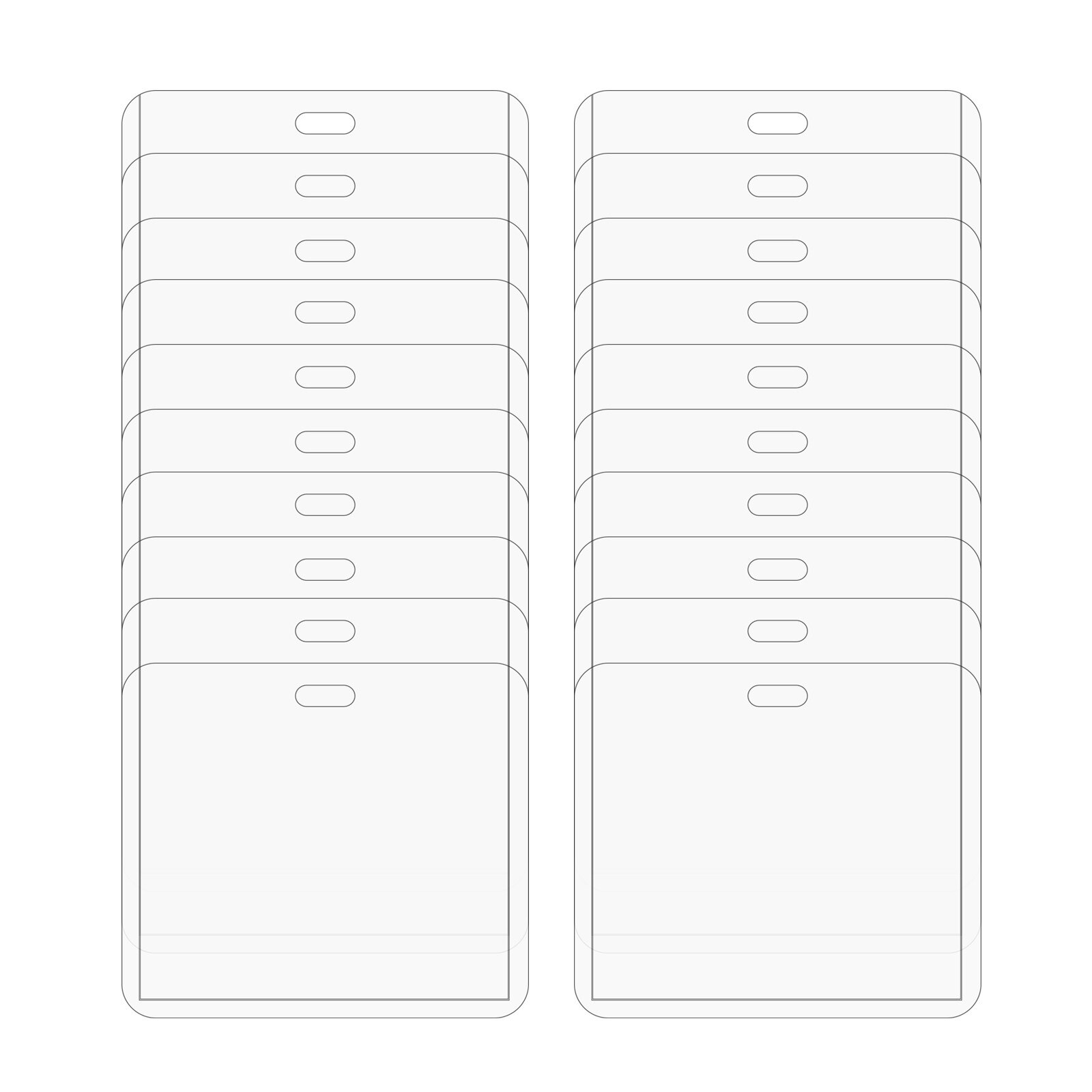 Funda para tarjeta de identificación, Protector de Pvc impermeable, carcasa para tarjetas de identificación, transparente