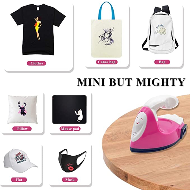 Mini Wärme Presse Maschine für T Hemden Schuhe Wärme Transfer Vinyl Projekte Einfach zu Griff und Tragbare mit Ladekabel
