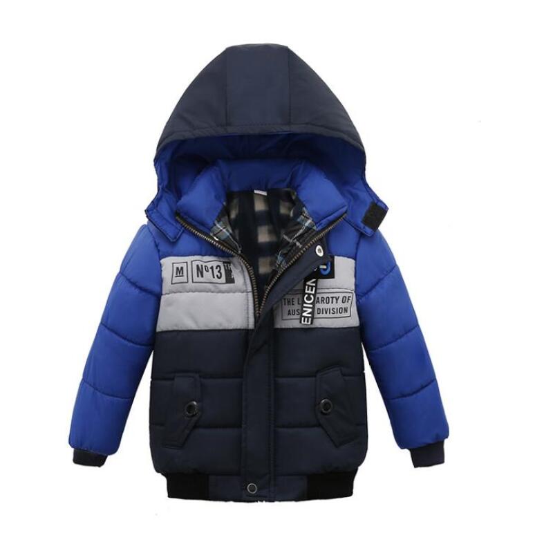 Doudoune chaude en coton pour enfant, Parka à capuche, vêtement d'extérieur Long et épais, à la , collection hiver