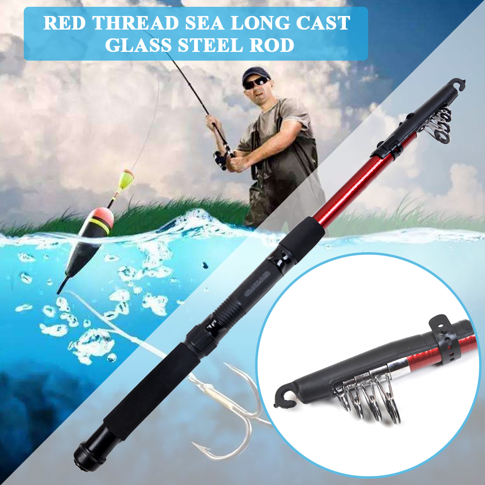 1.5m Spinning Fishing Pole Lightweight Sport Goods Fishing Equipment Portable FRP Freshwater Telescopic Fishing Rod Supplies