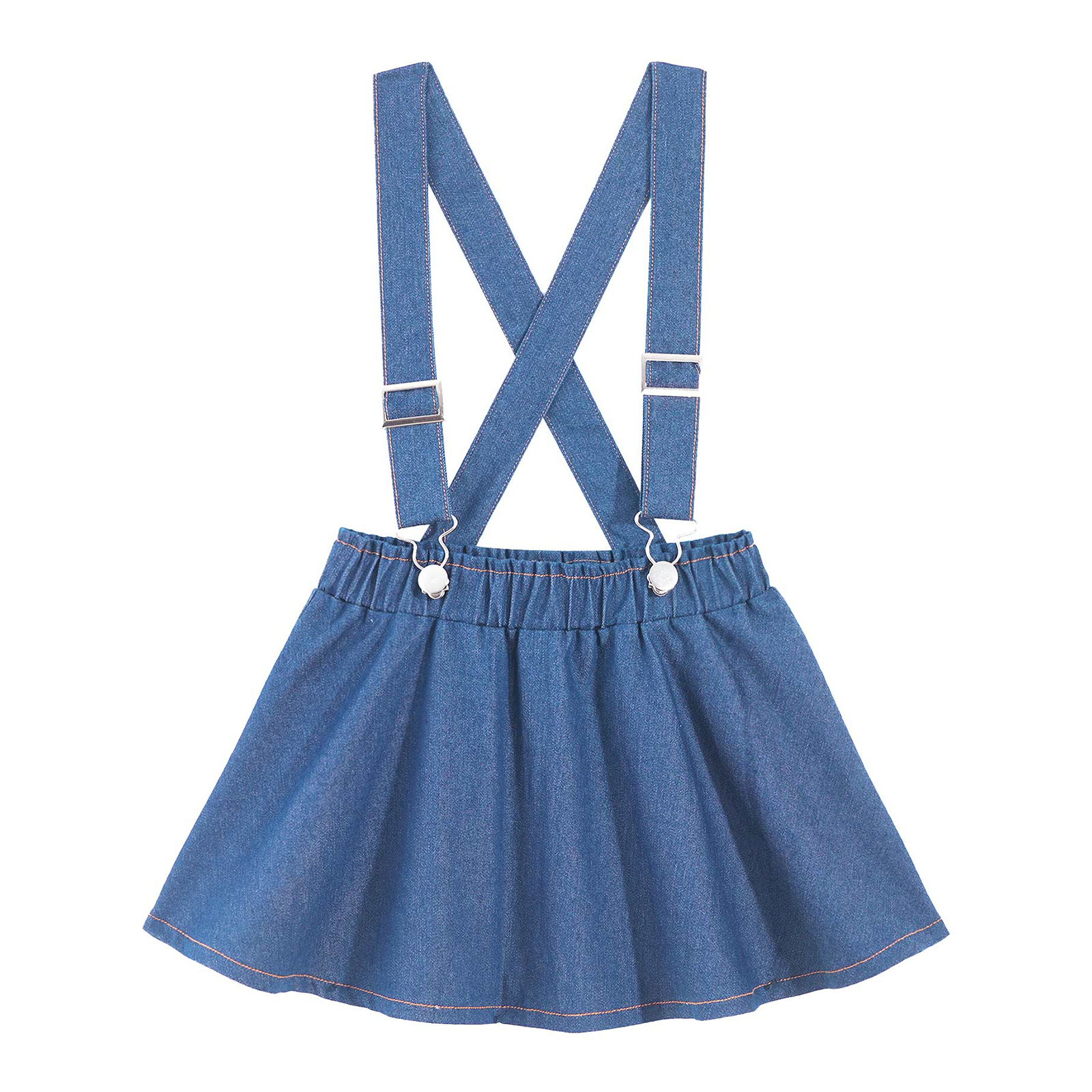Big Girl Denim Suspender Skirt Basic Adjustable Crisscross Back Cotton Overall Skirts Teenage Summer Clothes 6 8 10 12 14 16 Yrs: Light Blue / 6