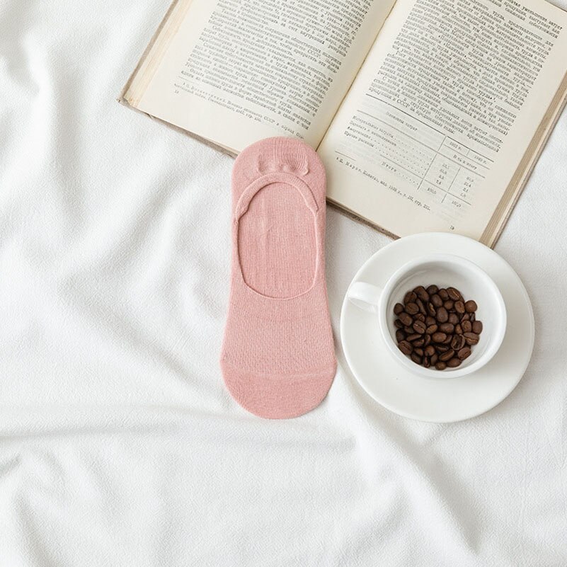 LKWDer-Calcetines de malla con agujeros para mujer, medias invisibles antideslizantes de silicona, de corte bajo, de algodón, para primavera y verano, 5 pares: G