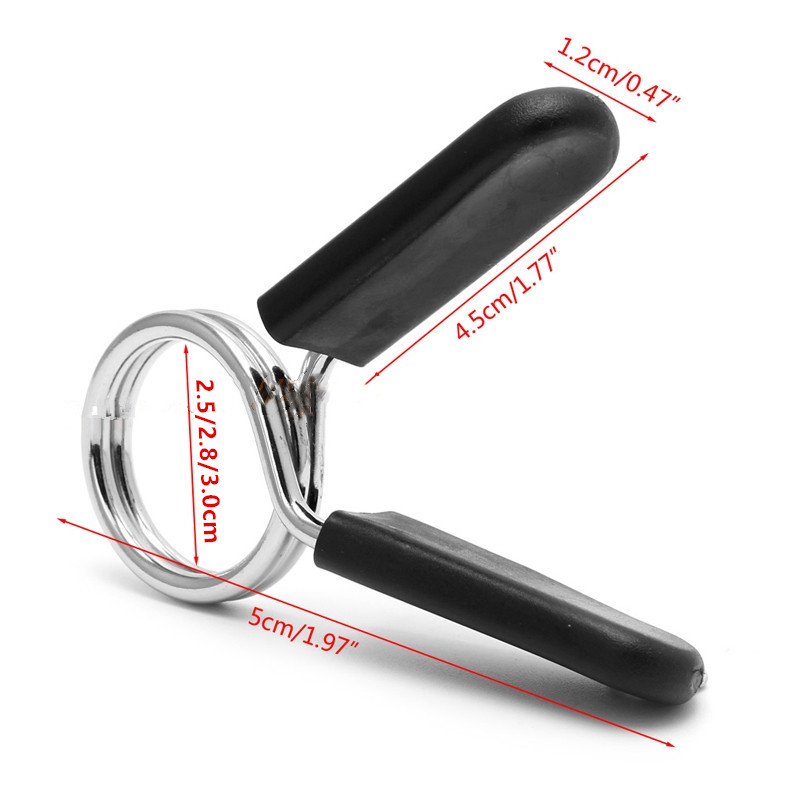 Morsetti per barra con bilanciere da 2,5-3,0 cm clip per bilanciere Collari per barra con manubri Serrature a molla per pesi Barra per pesi da palestra Morsetto per blocco con manubri Molla