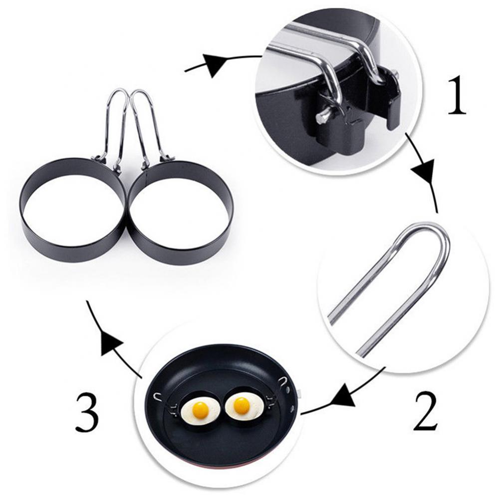 1/2/3PCS Stainless Steel Egg Frying Mold Pancake Egg Frying Ring Circle Round Cooking Tool Kitchen Tools Baking Accessories