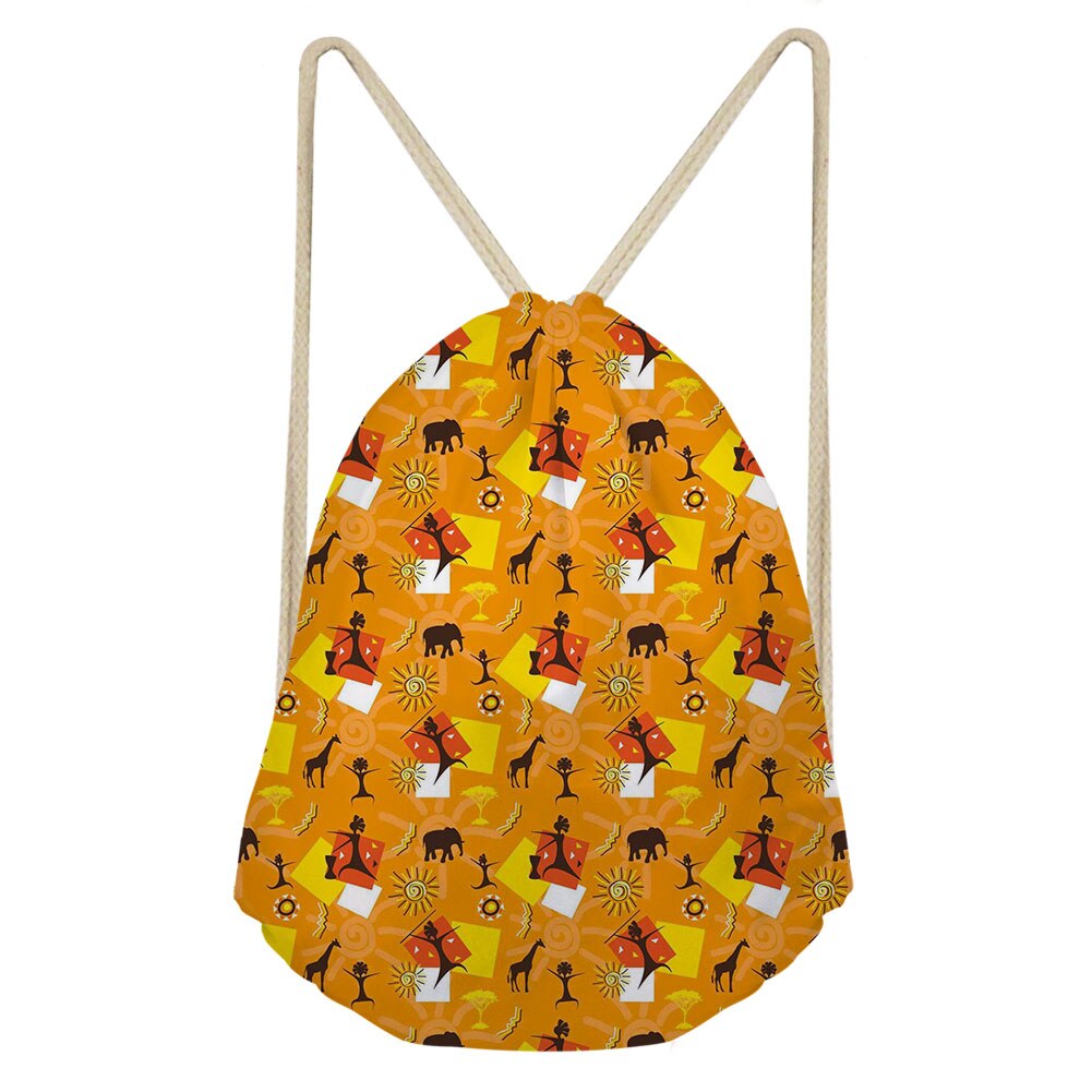 Art Style africain impression cordon sacs femmes ethnique noir Style plage épaules sac Afro dames élément chaîne sac à dos: VIOLET