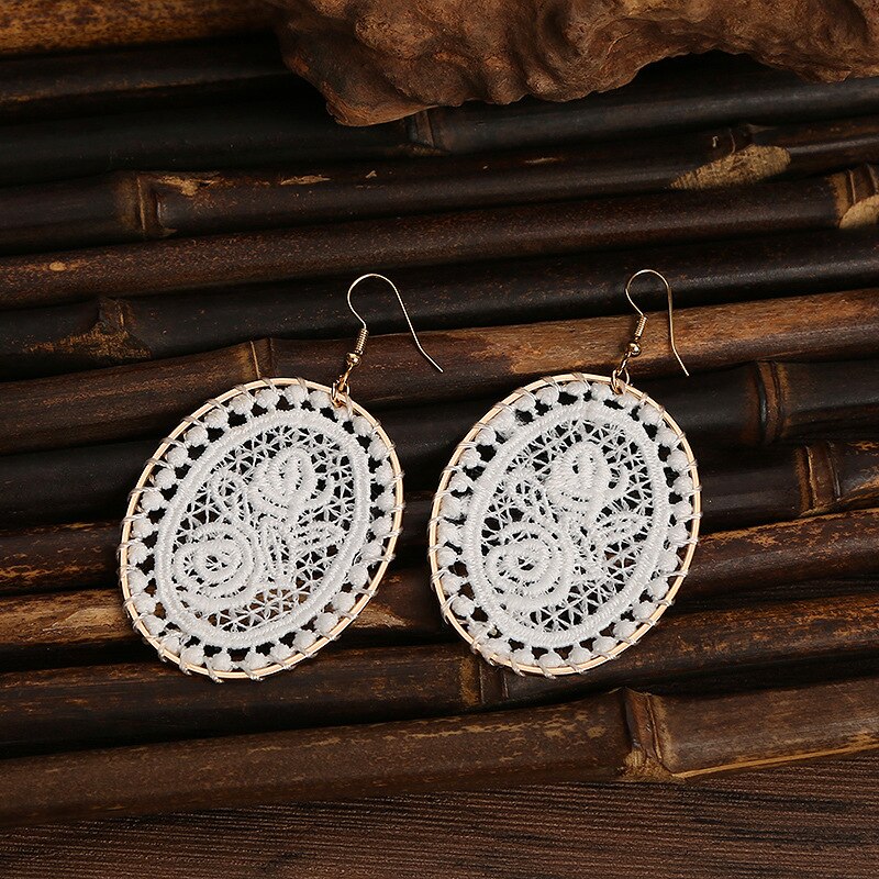 15 kolorów etniczne czerwone hafty spadek kolczyki dla kobiet Handmade Vintage kwiat Boho kolczyki indyjskie kolczyki: Style 11