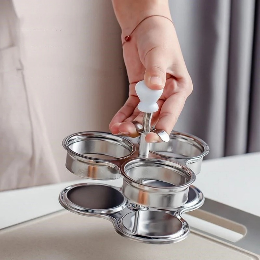 Stainless Steel Poached Egg Maker Egg Pan Cooker Poacher Non-Stick Eggs Cup Steaming Cooking Tool Kitchen Gadgets