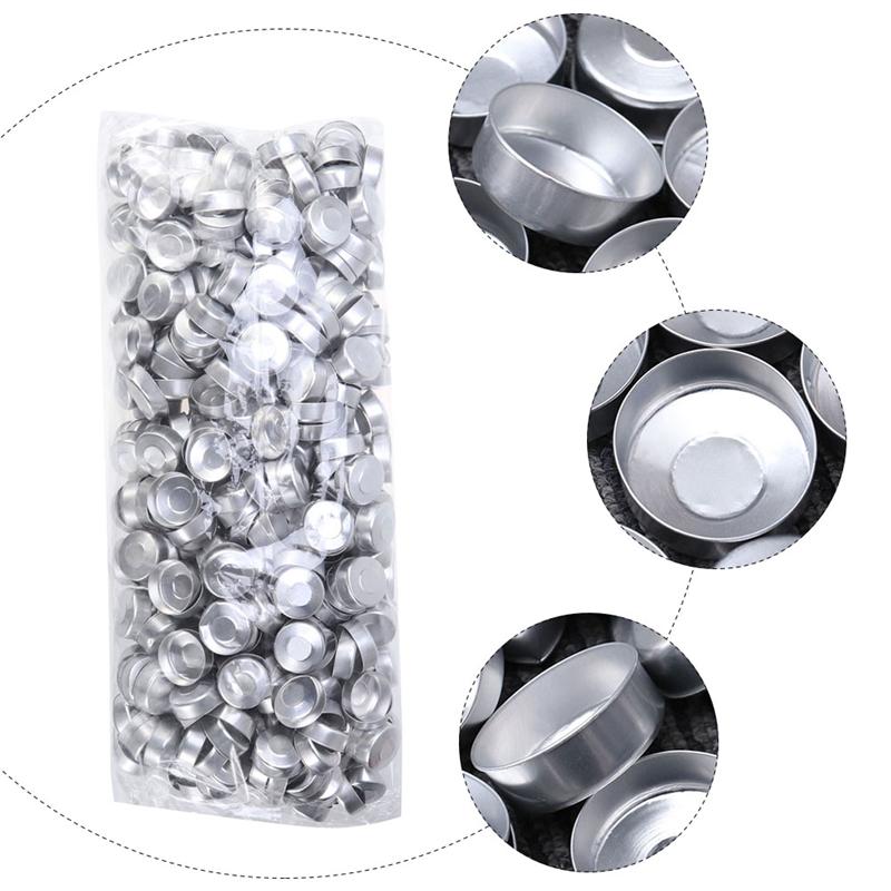 Boîtes pratiques en aluminium pour bougie, 100/200/300/500 pièces, boîte vide pour la fabrication de bougies, récipient vide pour bougie