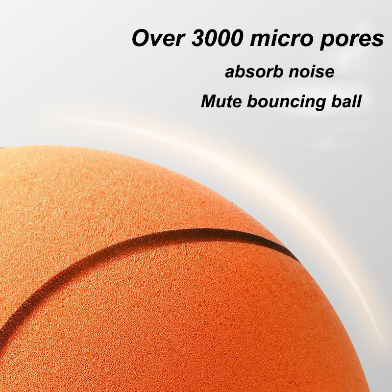 Bola de basquete silenciosa, sem ruído, alta densidade, espuma pu macia, bola espremível, interior, mudo, quicando, brinquedos esportivos para crianças