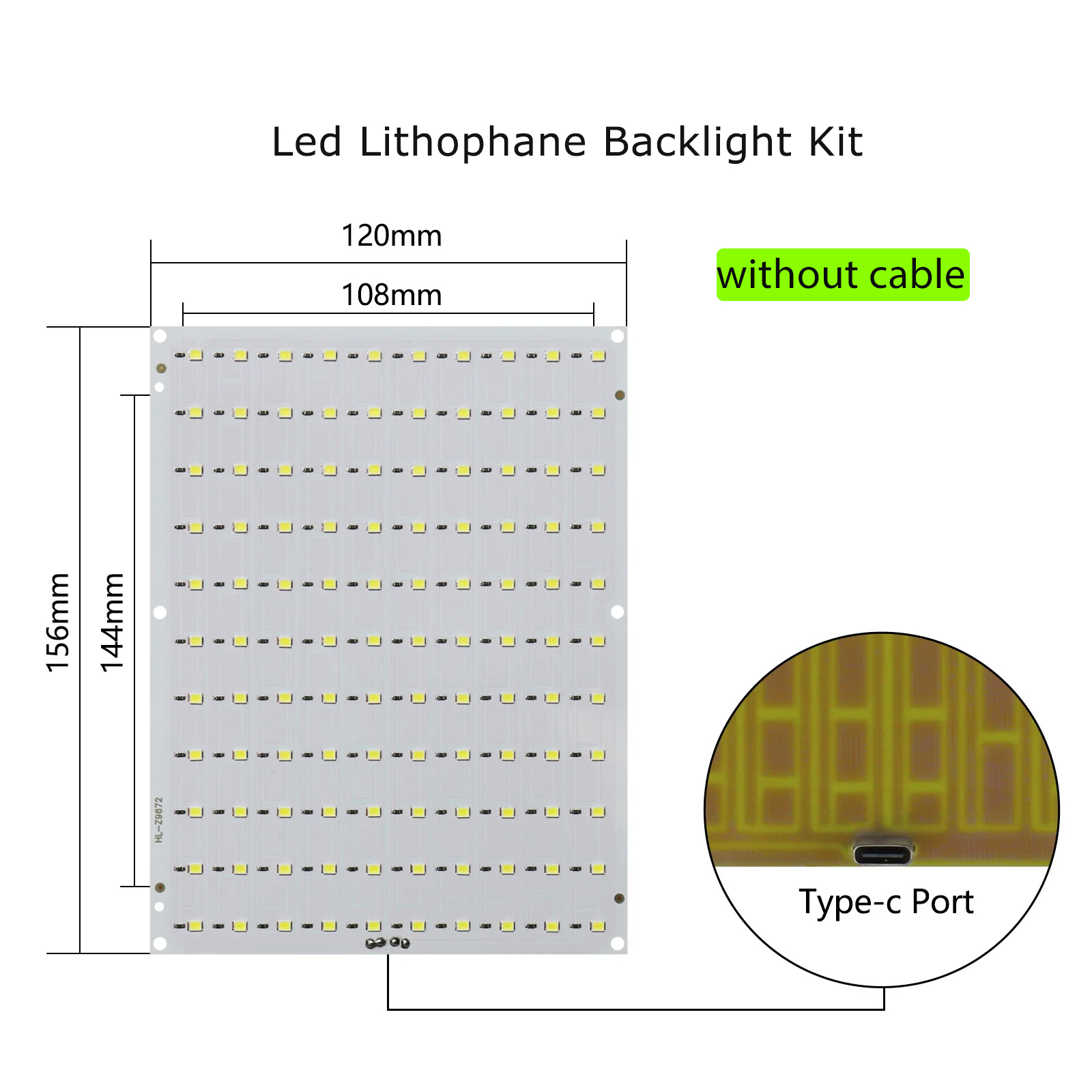 For Bambu Lab Led Lamp Kit Adjustable Light Kit Led Light Parts Hardware DIY Model white /cold/warm light Without Lamp shell 001: 2.3mm / Cyan