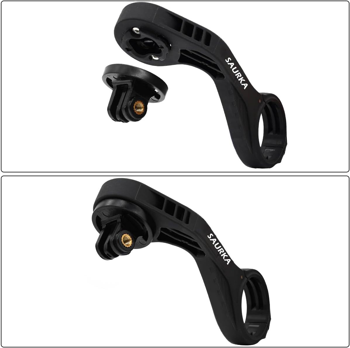 Saurka Bicycle Computer Mount for Garmin Edge 1040 1030 840 830 540 530 130 for 25.4 31.8 35mm Bike Handlebars