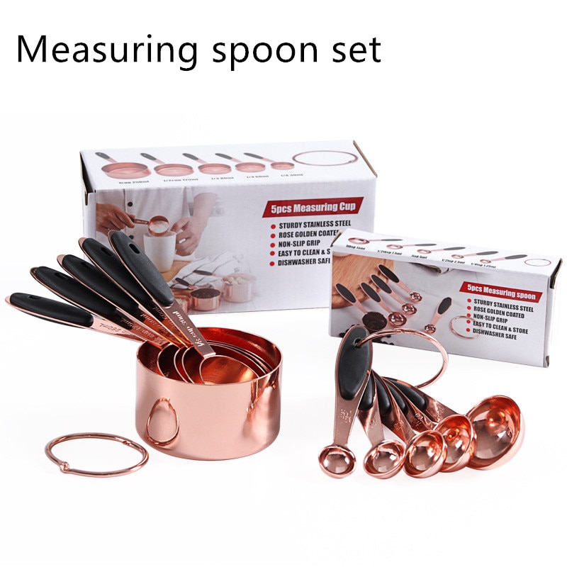 Acero inoxidable cuchara taza para medir Set multiusos líquido seco comida tazas cucharas para medida hornear Kit Cocina herramienta utensilio