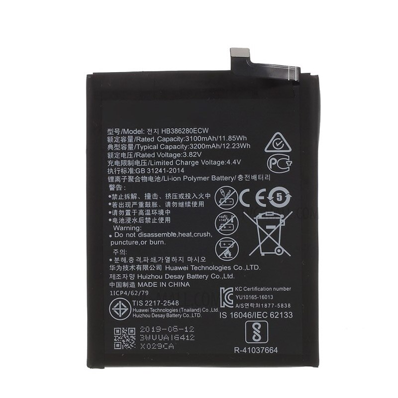 Alkuperäinen 3200 mah  hb386280 ecw akku huawei  p10 vtr -l09 vtr -l29 /  honor 9 stf -l09 stf -al10 puhelimen akulle
