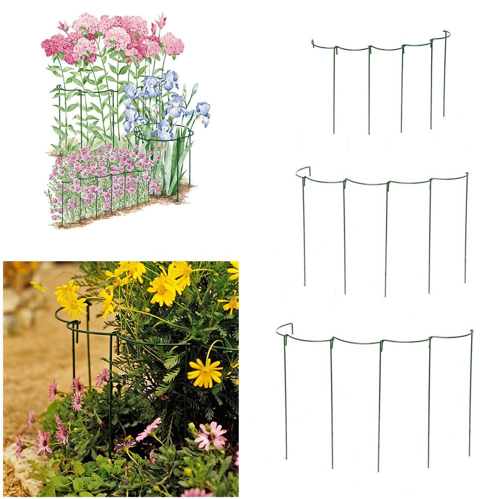 Nyeste bue plante støtte stake metall hage plante stake halv rund plante støtte plante blomsterpotte bur suporte para plantas